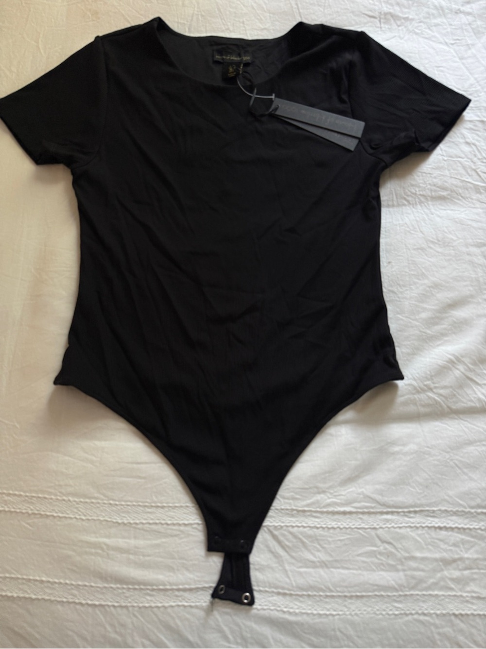 House of Harlow 1960 Black Short-Sleeve Bodysuit
